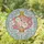 Coral Pink Chinese Lantern Peony Blossom Vines Auspicious Cloud - Home Decor Gift Stained Glass Suncatcher - 1
