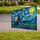 Black Cat Reaching Hand Celestial Sky - Art Lover Home Decor Gift Yard Sign - 3