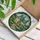 Teal Roof Cottage House Landscape - Home Decor Gift Stained Glass Suncatcher - 3