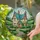 Teal Roof Cottage House Landscape - Home Decor Gift Stained Glass Suncatcher - 2
