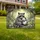 Grey Raccoon Opossum Wildlife Forest Glade Wildflowers - Animal Lover Home Decor Gift Yard Sign - 1
