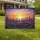 Purple Pansies Indigo Lupine Spires Flower Field Stained Glass Sunset - Home Decor Gift Yard Sign - 1