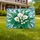 Stained Glass Calla Lily Flowers Rich Yellow Green Leaves Geometric Mosaic - Home Decor Gift Yard Sign - 1