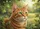 Magnificent Ginger Tabby Cat Emerald Eyes - Garden Decor Cat Lover Gift Yard Sign - 6