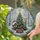 Golden Ornament Christmas Tree, Red Cardinals Snowy Forest - Holiday Home Decor for Bird Lover Stained Glass Suncatcher - 2