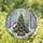 Golden Ornament Christmas Tree, Red Cardinals Snowy Forest - Holiday Home Decor for Bird Lover Stained Glass Suncatcher - 1