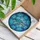 Blue-Green Sea Turtle Swimming Flowing Water Home Decor Gift for Ocean Habitat Lovers Stained Glass Suncatcher - 3