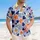 Tropical Orange Blue Yellow Centered Flowers Heart Leaves Ocean Currents - Home Decor Gift Hawaiian Shirt - 4