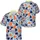 Tropical Orange Blue Yellow Centered Flowers Heart Leaves Ocean Currents - Home Decor Gift Hawaiian Shirt - 3