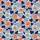 Tropical Orange Blue Yellow Centered Flowers Heart Leaves Ocean Currents - Home Decor Gift Hawaiian Shirt - 6