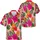 Fuchsia Hibiscus Tropical Foliage Golden Leaves Palm Fronds - Home Decor Gift Hawaiian Shirt - 3