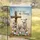 White Lamb Wooden Cross Easter Eggs Spring Flowers - Easter Holiday Home Decor Garden Flag - 5