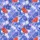 Orange Red Fan Blossoms White Flowers Blue Periwinkle Foliage Winding Stems - Everyday Lifestyle Gift Hawaiian Shirt - 6