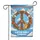 Peace Symbol Doves Flowers Hand Gesture - Inspiration Home Decor Gift Garden Flag - 3