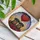 Two Happy Rottweiler Dogs Red Heart Balloon Roses Sky Colors - Home Decor Gift for Dog Lover Stained Glass Suncatcher - 3