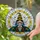 Gnome with Insect Wings Berries Moss Ring - Home Decor Gift for Gnome Lover Stained Glass Suncatcher - 2