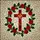 Christian Cross Thorny Rose Vines Red Rose Wreath - Home Decor Gift for Christian Faith Stained Glass Suncatcher - 5