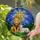 Majestic Golden Lion Lamb Radiant Cross Lush Foliage - Home Decor Christian Gift Stained Glass Suncatcher - 2