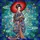 Geisha Kimono Parasol Sakura Clouds - Japanese Home Decor Gift Stained Glass Suncatcher - 5