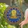 Radiant Golden Buddha Blue Lotus Tiffany Stained Glass - Home Decor Gift for Yoga Lover Stained Glass Suncatcher - 2