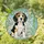 Tri-color Beagle Puppy Swirling Leaf Dog Bones Paw Prints - Dog Lover Home Decor Gift Stained Glass Suncatcher - 1