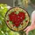 Stained Glass Rose Heart Blooming Floral Mosaic - Home Decor Gift for Rose Lover Stained Glass Suncatcher - 2