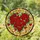Stained Glass Rose Heart Blooming Floral Mosaic - Home Decor Gift for Rose Lover Stained Glass Suncatcher - 1