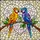 Colorful Parrot Pair Translucent Hearts Branch - Home Decor Gift for Bird Lovers Stained Glass Suncatcher - 5