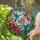 Hummingbirds Blooming Flowers Garden - Wildlife Lover Home Decor Gift Stained Glass Suncatcher - 2