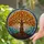 Stained Glass Tree of Life Autumn Leaves Mosaic - Window Home Decor Gift Stained Glass Suncatcher - 2
