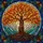 Stained Glass Tree of Life Autumn Leaves Mosaic - Window Home Decor Gift Stained Glass Suncatcher - 5