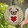 Chubby Pug Dog Red Heart Clear Glass Hearts - Home Decor Gift for Dog Lovers and Pet Owners Stained Glass Suncatcher - 2