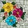 Luminous Multi-Petal Flowers Geometric Mosaic Window Accent - Home Decor Gift Stained Glass Suncatcher - 5