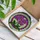 Purple Phalaenopsis Orchid Yellow Red Center - Home Decor Gift for Plant Lover Stained Glass Suncatcher - 3