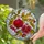 Pomegranates Branch Ruby Seeds Leaves Berries - Home Decor Gift for Nature Lover Stained Glass Suncatcher - 2