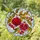 Pomegranates Branch Ruby Seeds Leaves Berries - Home Decor Gift for Nature Lover Stained Glass Suncatcher - 1