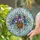 Woven Basket Multi-Petaled & Bell Flowers Cascading Foliage - Home Decor Gift Stained Glass Suncatcher - 2