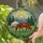 Grazing Horse Foal Yurt Meadow Pine Mountain Sun - Home Decor Gift for Wildlife Lover Stained Glass Suncatcher - 2