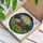 Grazing Horse Foal Yurt Meadow Pine Mountain Sun - Home Decor Gift for Wildlife Lover Stained Glass Suncatcher - 3