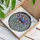 Lotus Flower Crystal Pendants Rippled Opalescent Glass Mosaic Square - Home Decor Gift Stained Glass Suncatcher - 3