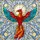 Mid-Flight Phoenix Feathered Arc Halo Wings - Home Decor Gift for Mythology Lover Stained Glass Suncatcher - 5