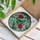 Green Butterfly Red Poppy Floral Swirls - Indoor Home Decor Gift for Garden Lover Stained Glass Suncatcher - 3