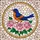 Blue Orange Bird Pink Roses - Bird Lover Home Decor Gift Stained Glass Suncatcher - 5