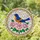 Blue Orange Bird Pink Roses - Bird Lover Home Decor Gift Stained Glass Suncatcher - 1