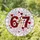 Cherub Cupid Figure Bow Arrow '67' Numerals Red Pink Hearts - Love Home Decor Gift Stained Glass Suncatcher - 1