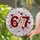 Cherub Cupid Figure Bow Arrow '67' Numerals Red Pink Hearts - Love Home Decor Gift Stained Glass Suncatcher - 2