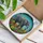 African Elephant Tropical Foliage Flowers - Wildlife Home Decor Gift for Elephant Lovers Stained Glass Suncatcher - 3