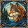 Majestic Wolf Head Evergreen Trees Blue Hills Mosaic Border - Home Decor Gift for Wildlife Lovers Stained Glass Suncatcher - 5