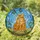Orange Tabby Cat Kitten Cheek Nuzzle Organic Border - Everyday Home Decor Gift for Cat Lover Stained Glass Suncatcher - 1