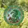 Green Dragon Rock Formation Roses Bird Gilded Floral Border - Home Decor Gift for Dragon Lover Stained Glass Suncatcher - 1